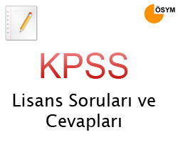 2010 KPSS Lisans Soruları ve Cevapları