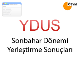 2010 YDUS Sonbahar Dnemi Yerletirme Sonular Akland