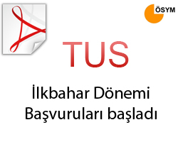 2011 TUS lkbahar dnemi bavurular balad