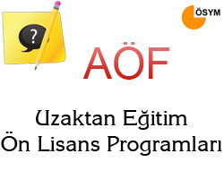 2011 Af Uzaktan Eitim n Lisans Programlar
